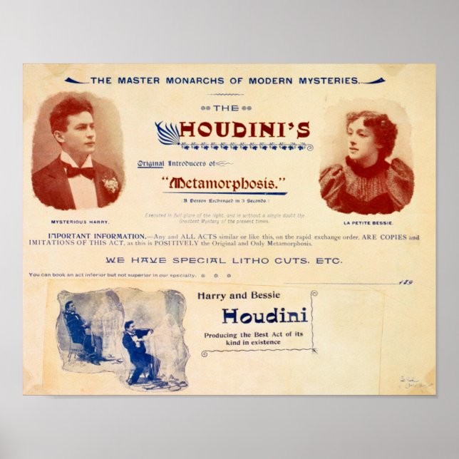 Die Houdinis führen Metamorphose durch Poster (Vorne)