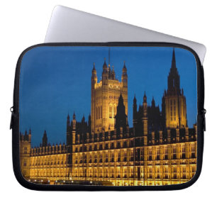 Die Houses of Parliament bei Nacht in der Stadt Laptopschutzhülle