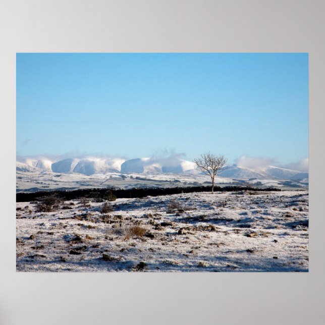 Die Howgill Fells Winter England Holiday Card Poster (Vorne)
