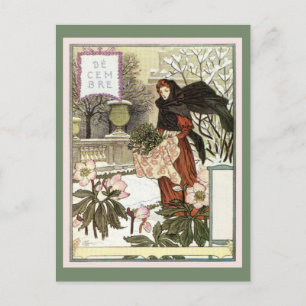 Die hübsche Gärtnerin klassische französische Schw Postkarte