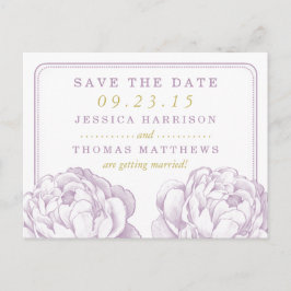 Die Hübsche Hochzeitskollektion der Peony Floral Ankündigungspostkarte