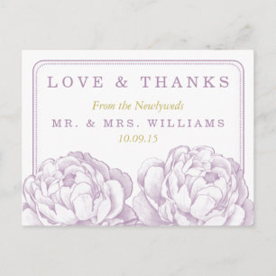 Die Hübsche Hochzeitskollektion der Peony Floral Ankündigungspostkarte