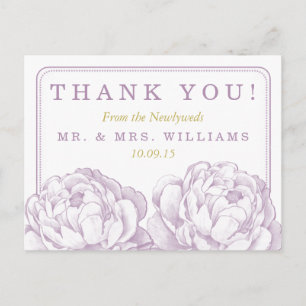 Die Hübsche Hochzeitskollektion der Peony Floral Ankündigungspostkarte