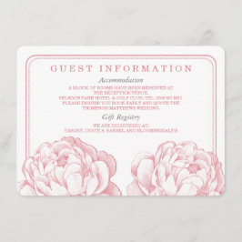 Die Hübsche Hochzeitskollektion der Peony Floral Begleitkarte