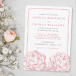 Die Hübsche Hochzeitskollektion der Peony Floral Einladung<br><div class="desc">Feiern Sie stilvoll mit diesen trendigen Einladungen für Hochzeiten. Das Design ist einfach zu personalisieren mit Ihrer speziellen,  gleichmäßigen Formulierung und Ihre Gäste werden begeistert sein,  dann sehen sie diese fabelhaften Einladungen.</div>