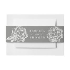 Die Hübsche Hochzeitskollektion der Peony Floral Einladungsbanderole