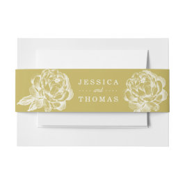 Die Hübsche Hochzeitskollektion der Peony Floral Einladungsbanderole
