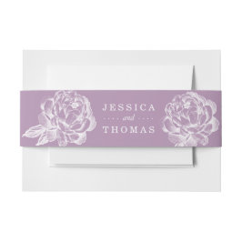 Die Hübsche Hochzeitskollektion der Peony Floral Einladungsbanderole
