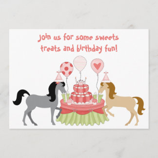Die Hübsche Ponies Horse zum Geburtstag Einladung