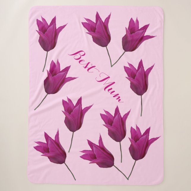 Die hübschen Tulpen der besten Mutter Sherpadecke (Vorderseite)