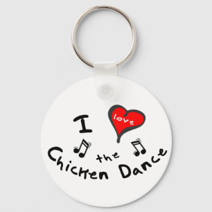 die Huhn-Tanz-Geschenke - i-Herz das Huhn Danc Schlüsselanhänger