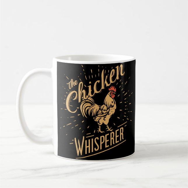 Die Hühnerflüster-Funny Chicken Lover Landwirtscha Kaffeetasse (Links)