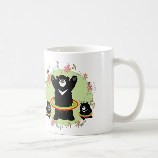 Die Hula Hoop-Black Bären Kaffeetasse (Rechts)