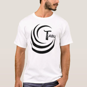 Die Hülsen-Schwarz-Logo-abstrakte Rückseite der T-Shirt