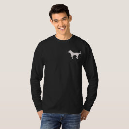 Die Hülsen-Shirt-Schwarz-Labrador-Silhouette der T-Shirt
