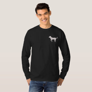 Die Hülsen-Shirt-Schwarz-Labrador-Silhouette der T-Shirt