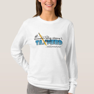Die Hülsen-Steuer-Nerd-T - Shirt der Frauen lange