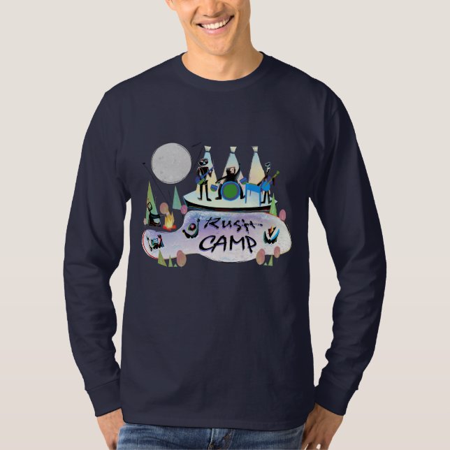 Die Hülsen-T - Shirt-Marine RushCamp der Männer T-Shirt (Vorderseite)
