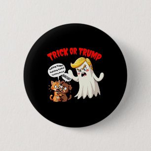 Die Hunde fressen - Trick oder Trump lustig Trump Button