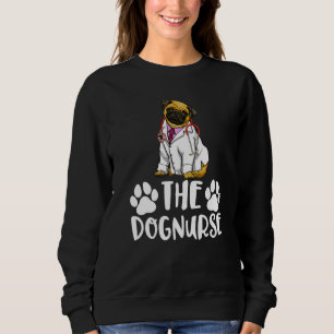 Die Hundeschwester Pug Frauen lieben Hundearzt 1 Sweatshirt