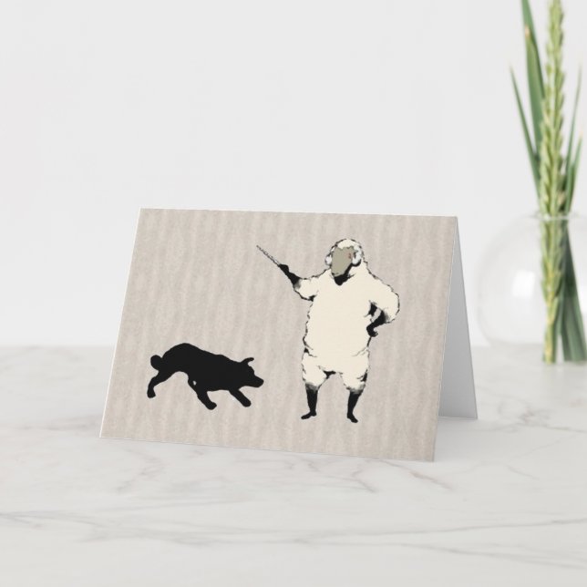 Die HundHerder~A Border-Collie Notecard Karte (Vorderseite)
