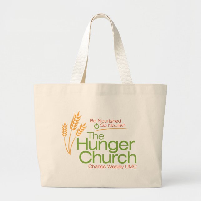 Die Hunger-Kirchen-Taschen-Tasche Jumbo Stoffbeutel (Vorne)
