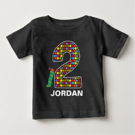 Die Hungersnot Raupe Chalkboard 2. Geburtstag Baby T-shirt