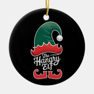 Die hungrige Elf-Familie passende Gruppe Weihnacht Keramik Ornament