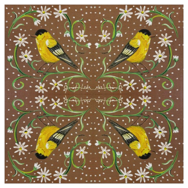 Die Hütte Goldfinch Stoff (Muster)