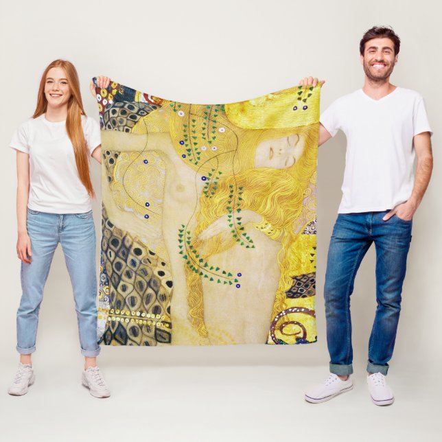 Die Hydra, Gustav Klimt Fleecedecke (Beispiel)