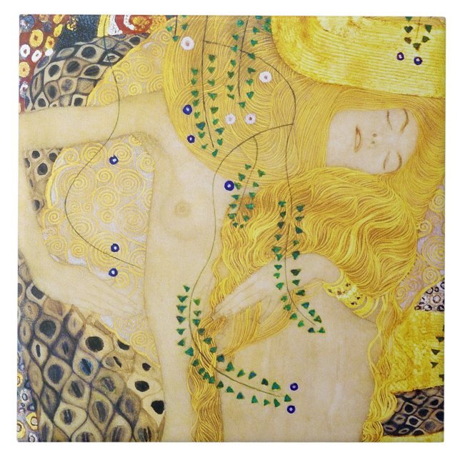 Die Hydra, Gustav Klimt Fliese (Vorderseite)
