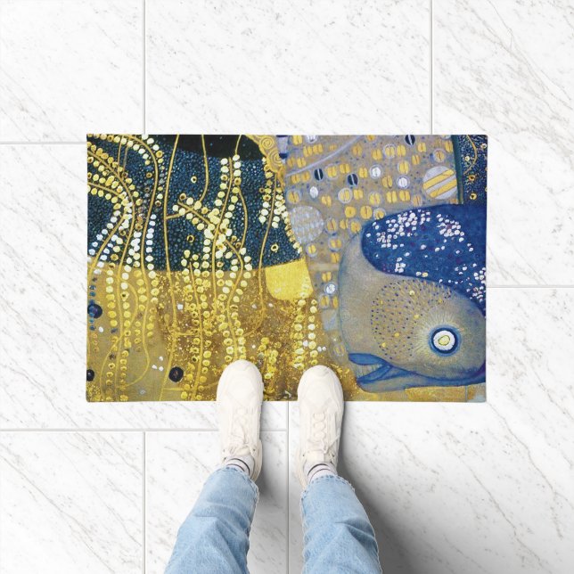 Die Hydra, Gustav Klimt Fußmatte (Indoor)