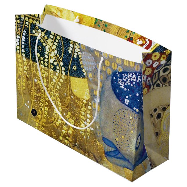 Die Hydra, Gustav Klimt Große Geschenktüte (Rückseite Schrägansicht)