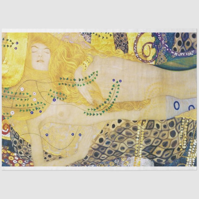 Die Hydra, Gustav Klimt Seidenpapier (Vorderseite)