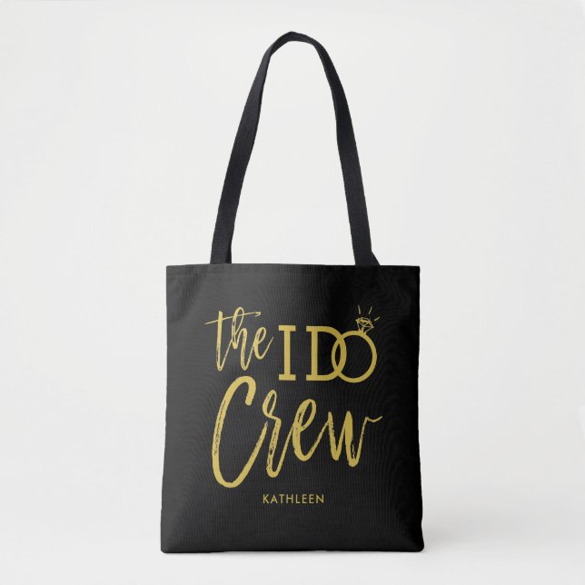 Die I-Crew | Hochzeitsfeier Black | Gold Tasche (Vorderseite)