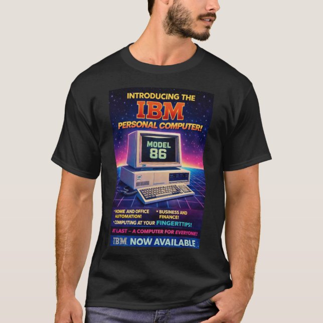 Die "IBM Model 86" Retro-Tech T-Shirt (Vorderseite)