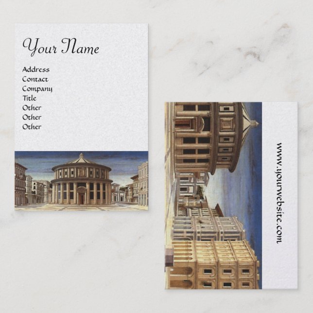 DIE IDEALE STADT/RENAISSANCE-ARCHITEKTUR, ARCHITEK VISITENKARTE (Vorne/Hinten)