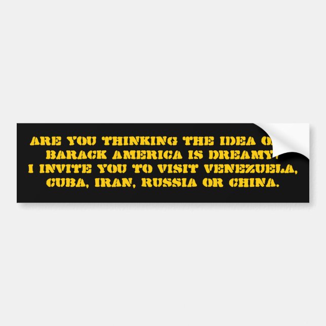 Die Idee an ein Barack Amer denken… - Besonders Autoaufkleber (Vorne)