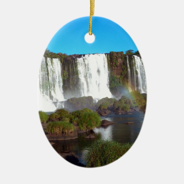 Die Iguaçu-Wasserfälle 2 Keramikornament (Vorne)