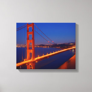 Die ikonenhafte Brücke mit San Francisco Leinwanddruck