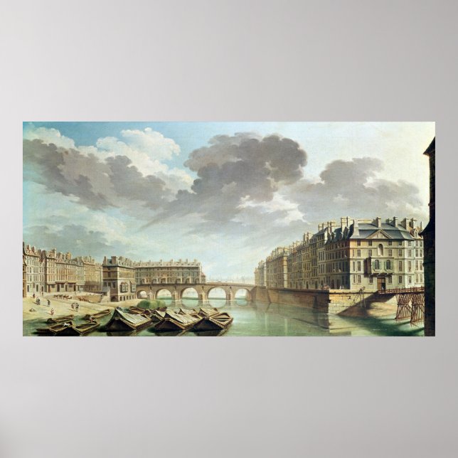 Die Ile Saint-Louis und die Pont Marie im Jahre 17 Poster (Vorne)