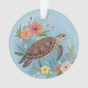 Die Illustration einer Meeresschildkröte Ornament
