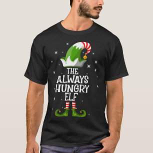 Die immer hungrige Elf-Familie passt Weihnachten T-Shirt