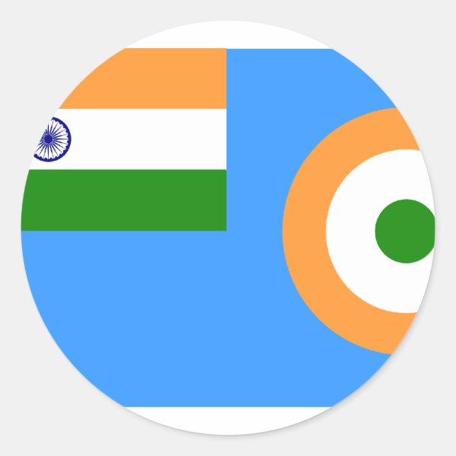 Die indische Luftwaffe, Indien Runder Aufkleber (Vorderseite)