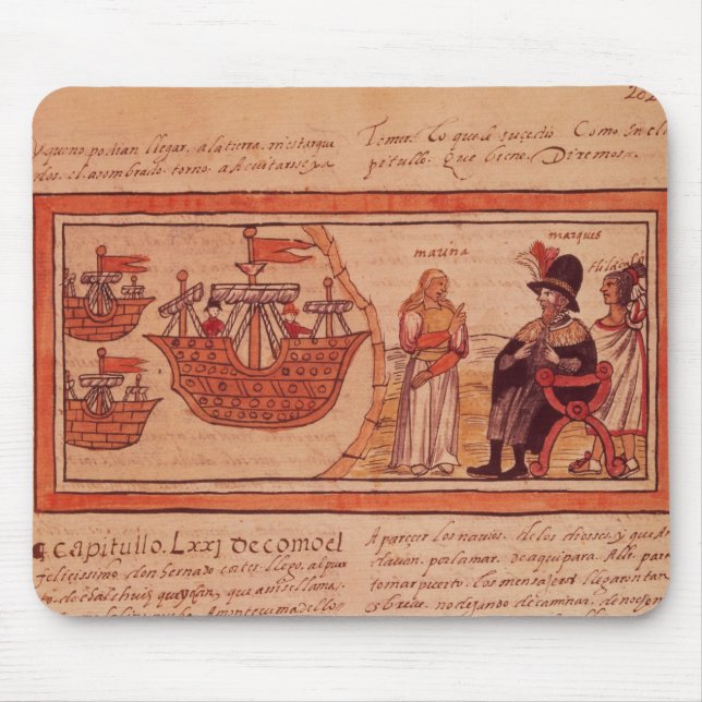 Die indische Prinzessin Malinche oder Dona Marina Mousepad (Vorne)