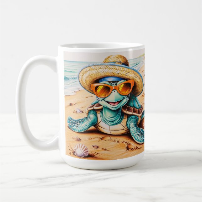 Die individuell gestaltete Turtelanlage am Strand Kaffeetasse (Links)
