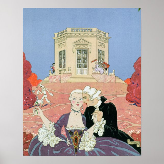 Die Indolents, Illustration für "Fetes Galantes" Poster (Vorne)