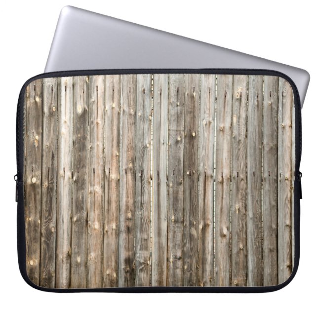 Die Inneneinrichtung aus altem Holz, das Backgröss Laptopschutzhülle (Vorderseite)