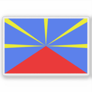 Die inoffizielle Flagge von Réunion, Lö Mahavéli ( Aufkleber