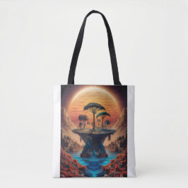 Die Insel bei Sonnenuntergang. Tasche